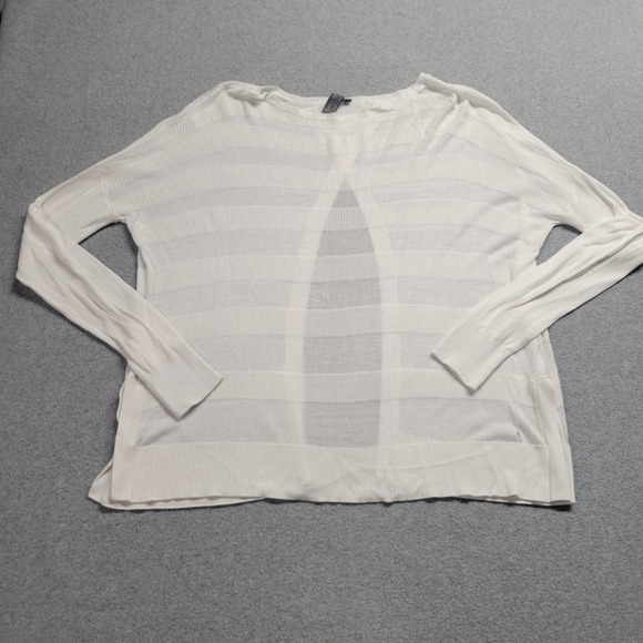 Sweaty Betty Tops - Sweaty Betty London White Sheer Open Back Long Sleeve Top Blouse Womens Small